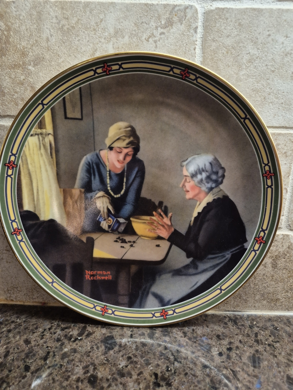 Knowles Vintage Norman Rockwell Collector Plate A Family's Full Measure Limited